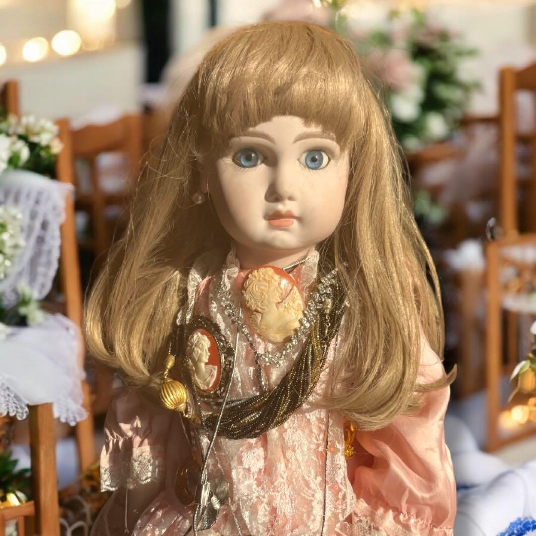 ビスクドール テート ジュモー デポゼ シェルカメオ アンティーク アクセ 綺麗