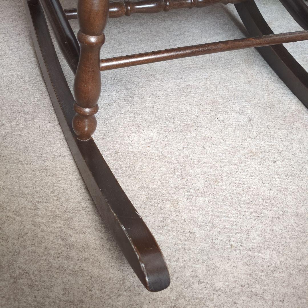 た*ん様 レトロ　ロッキングチェア 革張り