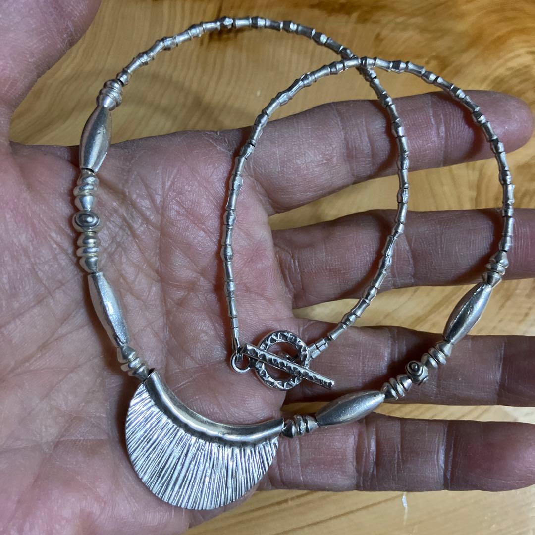 カレンシルバー　トライバルネックレス43cm