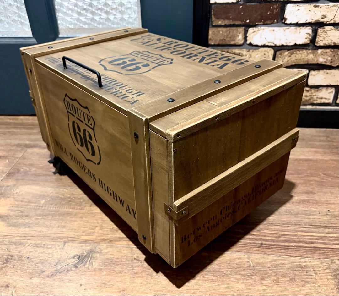 オーダー制作　男前インテリア　ROUTE66 ルート66 収納ボックス