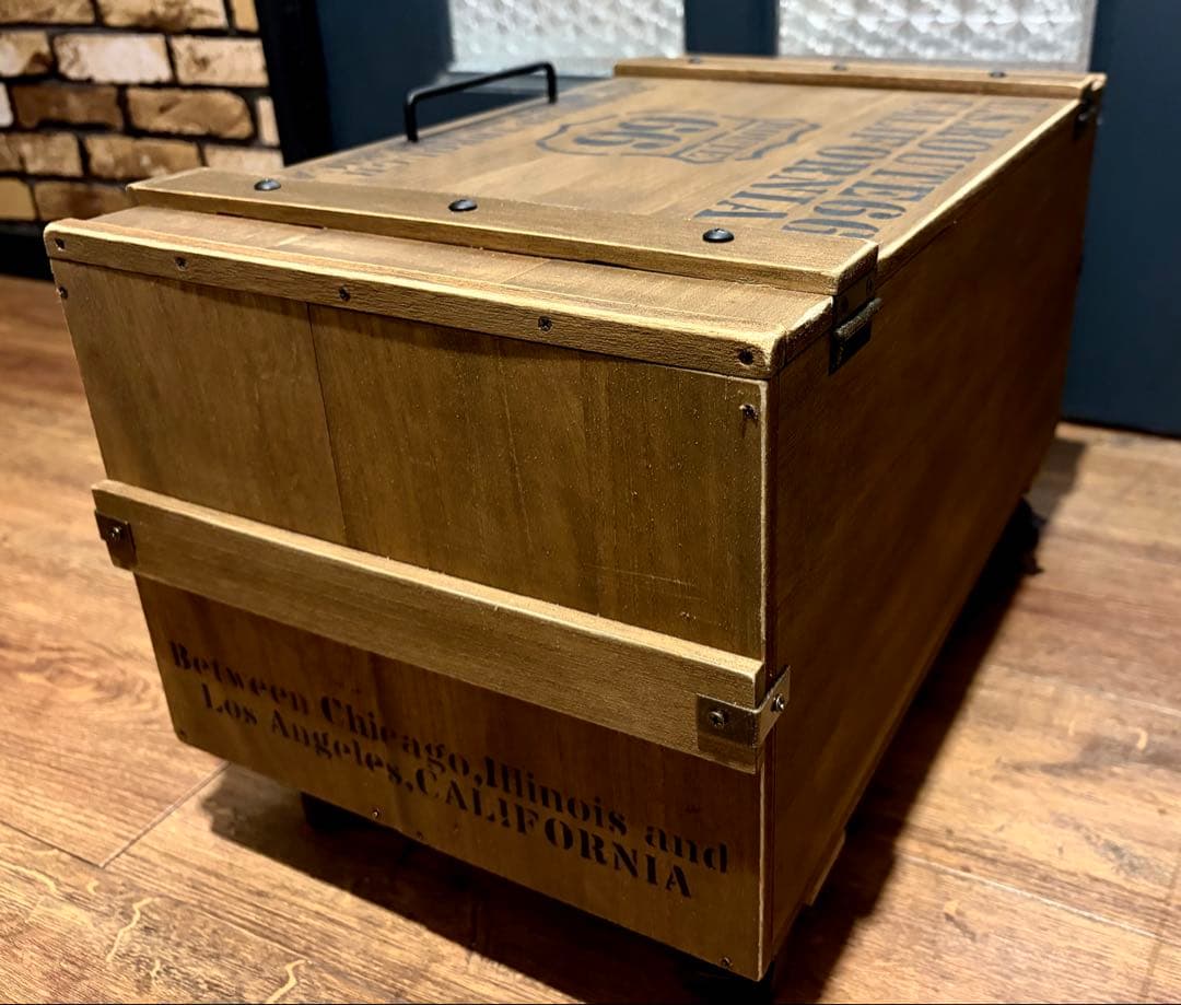 オーダー制作　男前インテリア　ROUTE66 ルート66 収納ボックス