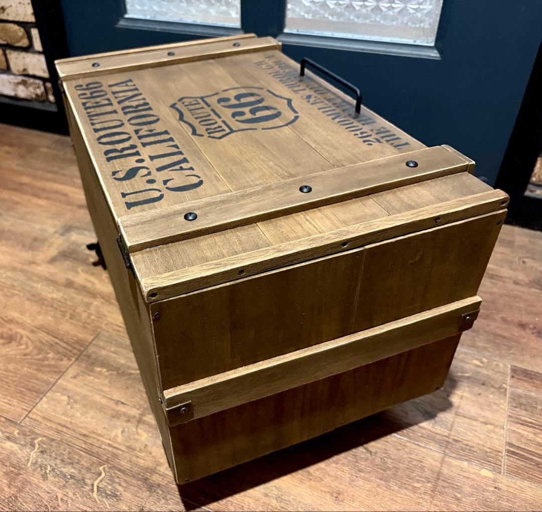 オーダー制作　男前インテリア　ROUTE66 ルート66 収納ボックス