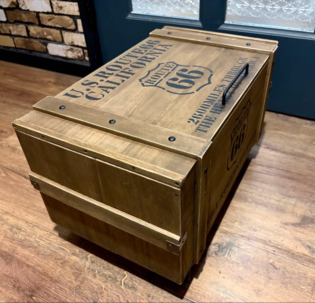 オーダー制作　男前インテリア　ROUTE66 ルート66 収納ボックス