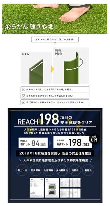 大幅値下げ【新品未開封】人工芝 1m×10m 防草シート一体型 　リアルな質感