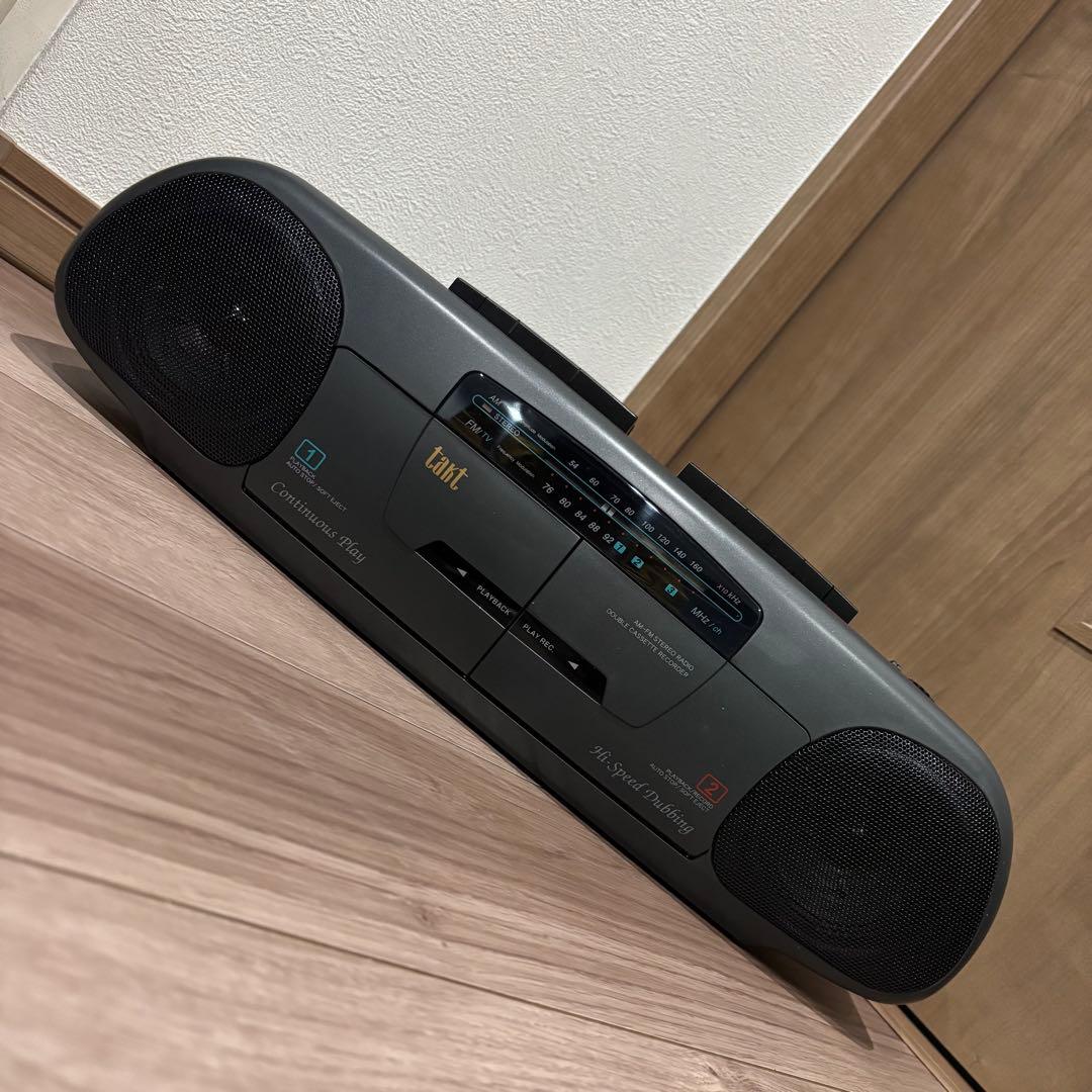 希少 美品✨　TCR-09 ステレオ FM/TV/AM ダブルカセットレコーダー