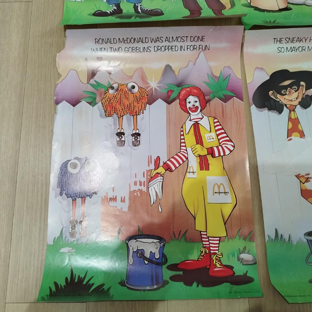 マクドナルドランド キャラクター ポスター 1976年 70S ビンテ I5bb