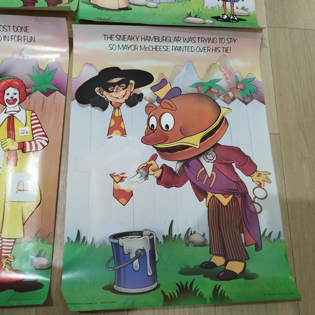 マクドナルドランド キャラクター ポスター 1976年 70S ビンテ I5bb