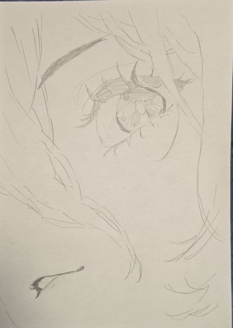 鉛筆画 目のスケッチ