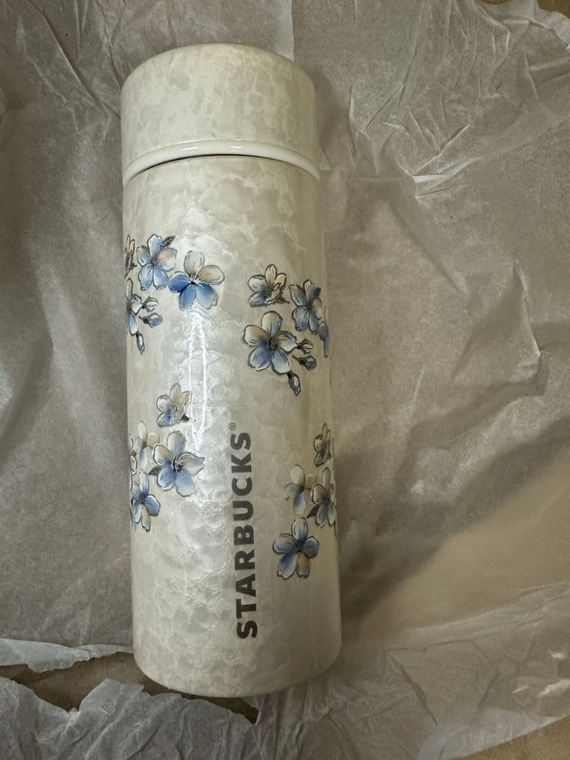 【新品】SAKURA2026ステンレスボトルシェルホワイト355ml さくら