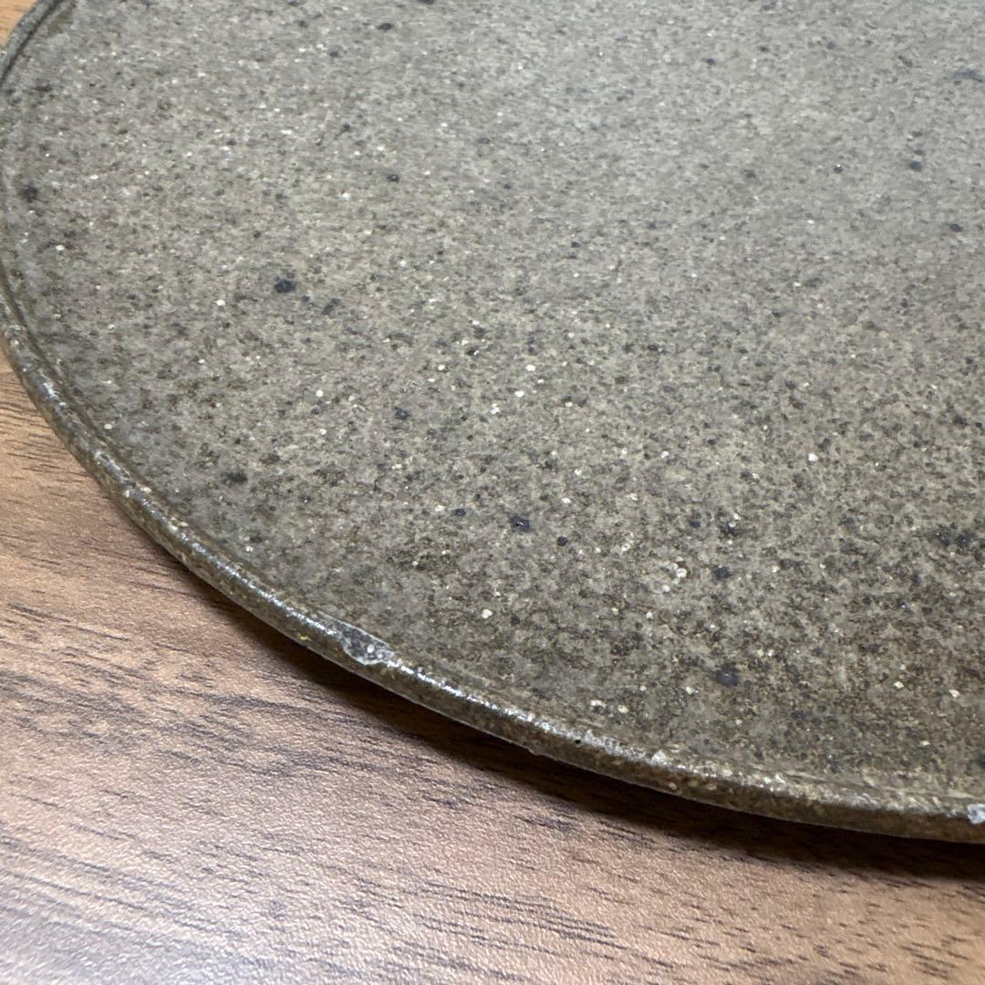 陶器風皿 4枚セット 約24cm 作家 平皿 フラットプレート