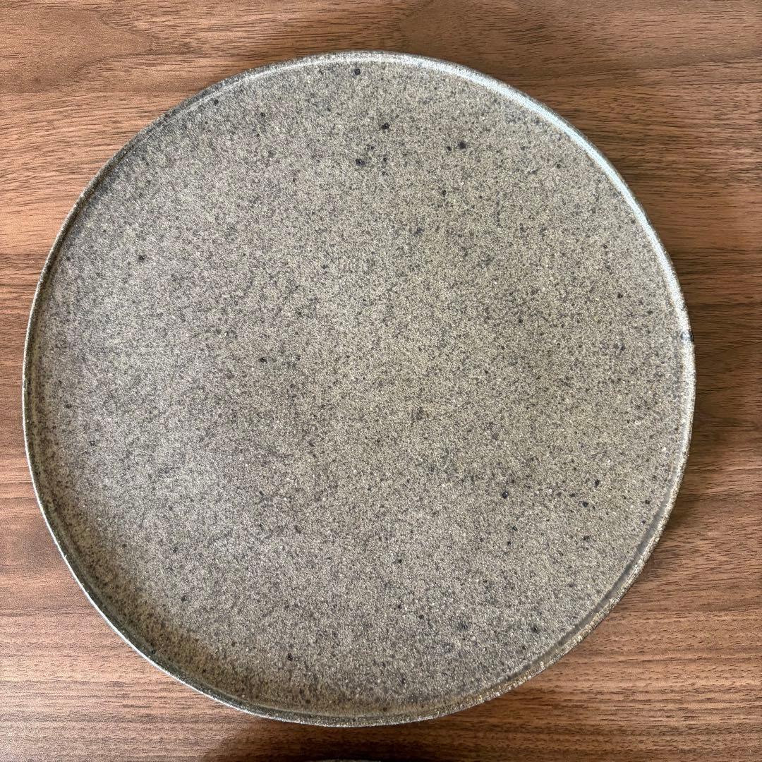 陶器風皿 4枚セット 約24cm 作家 平皿 フラットプレート