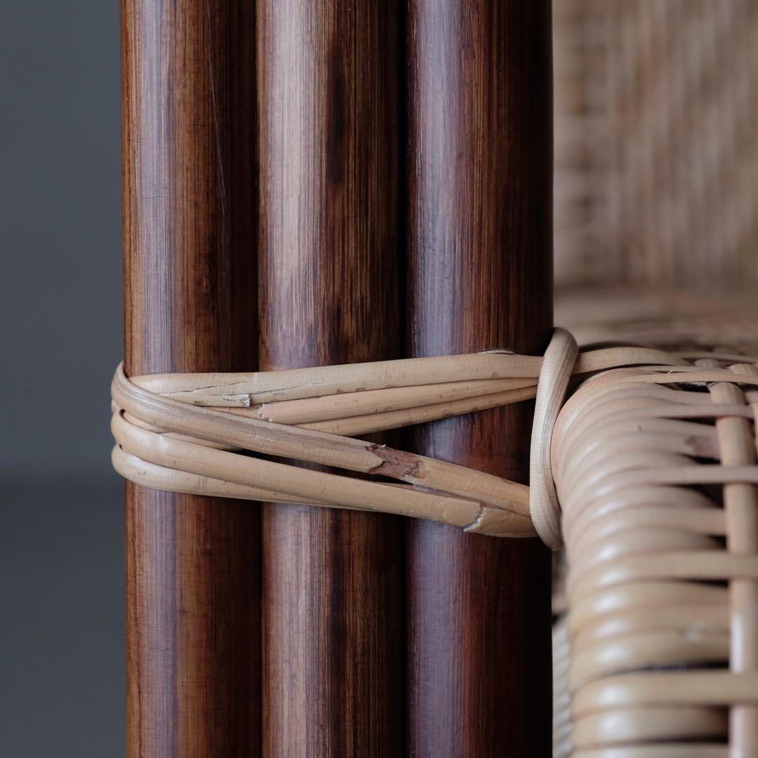 定価20万 橋之口籐工芸工房 ラタンロッキングチェア 橋之口幹夫　椅子 レトロ