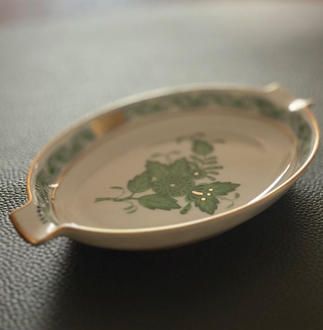 HERENDヘレンド 「アポニーグリーン」ハンドペイント小皿　＊最終お値下げ＊