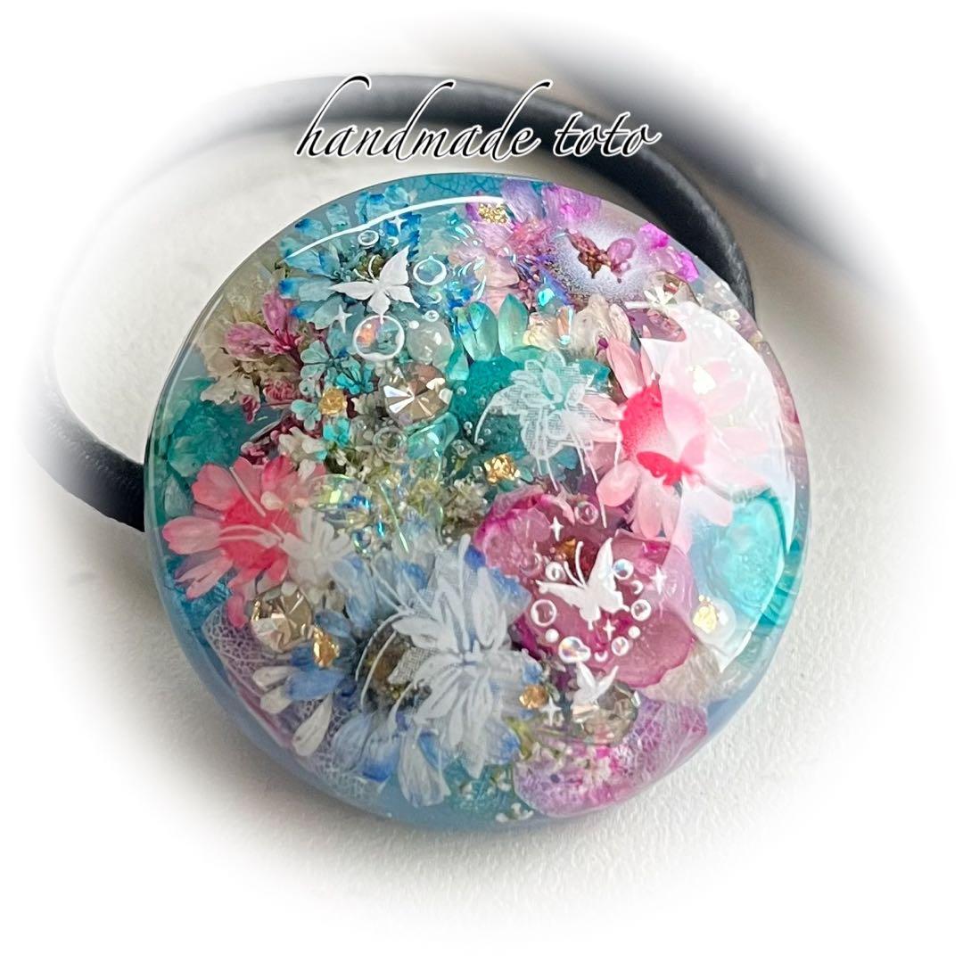 きろくん様 薄フラワーミックス ヘアゴム