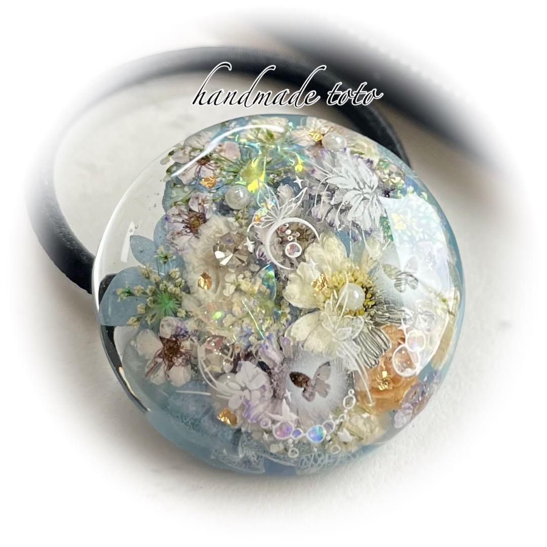 きろくん様 薄フラワーミックス ヘアゴム