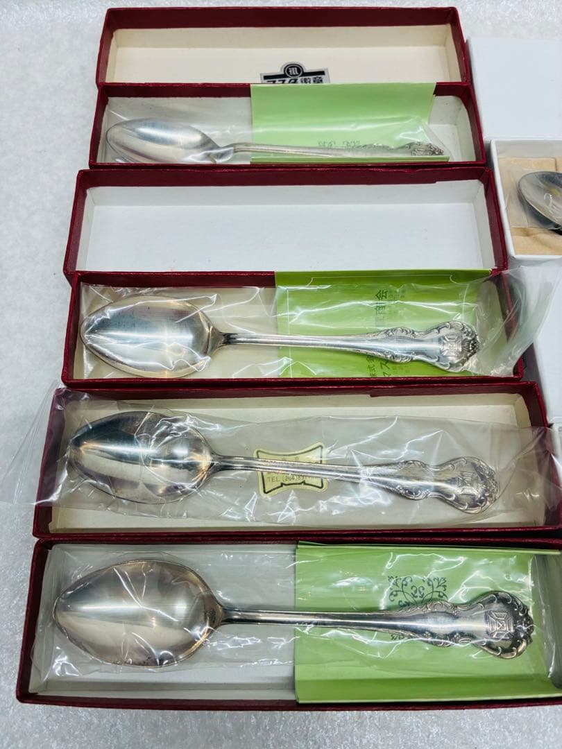 D0104B）未使用品 銀製 銀925 銀食器 スプーン 6本セット
