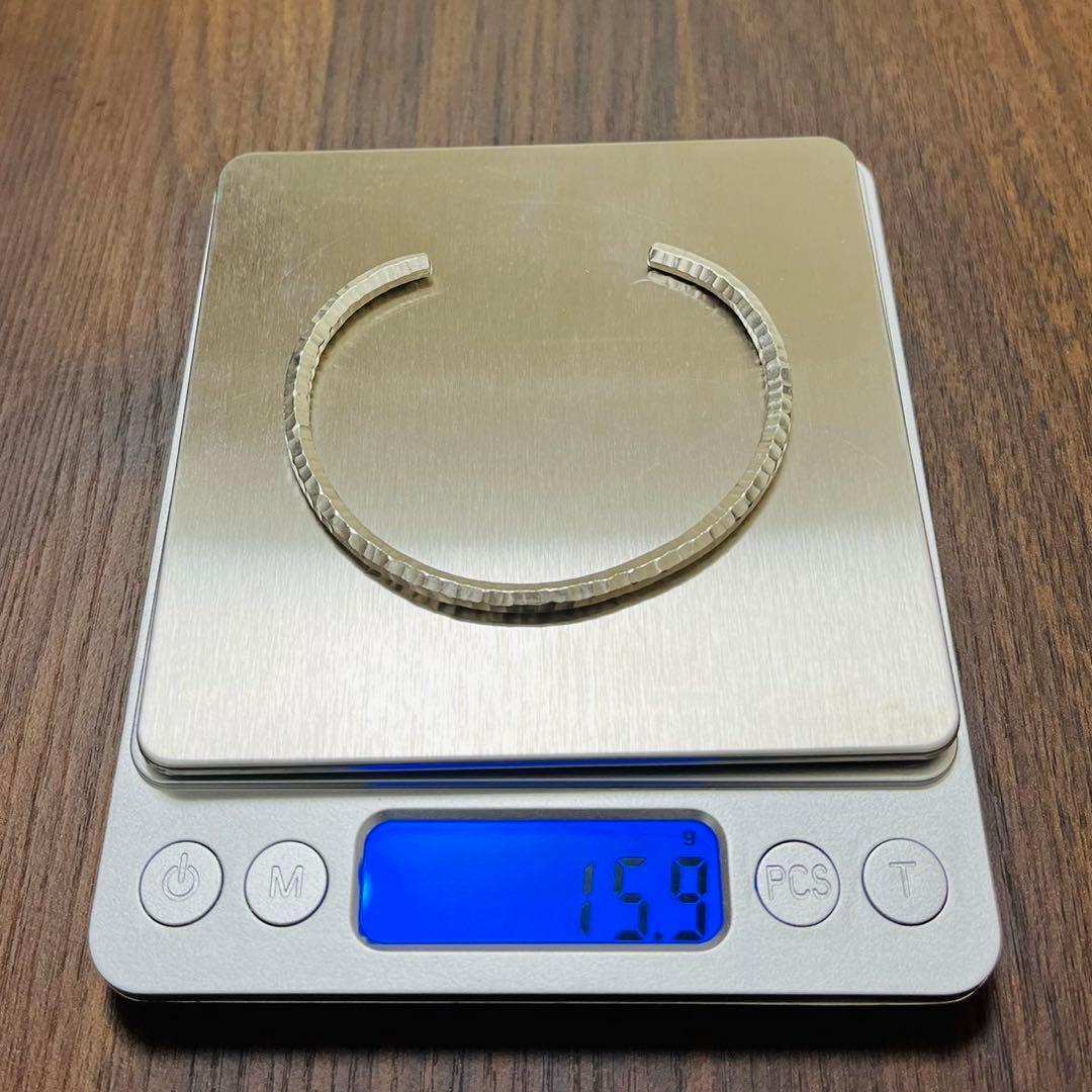 【新品・未使用】バングル　カレンシルバー　純度97％ カレン族