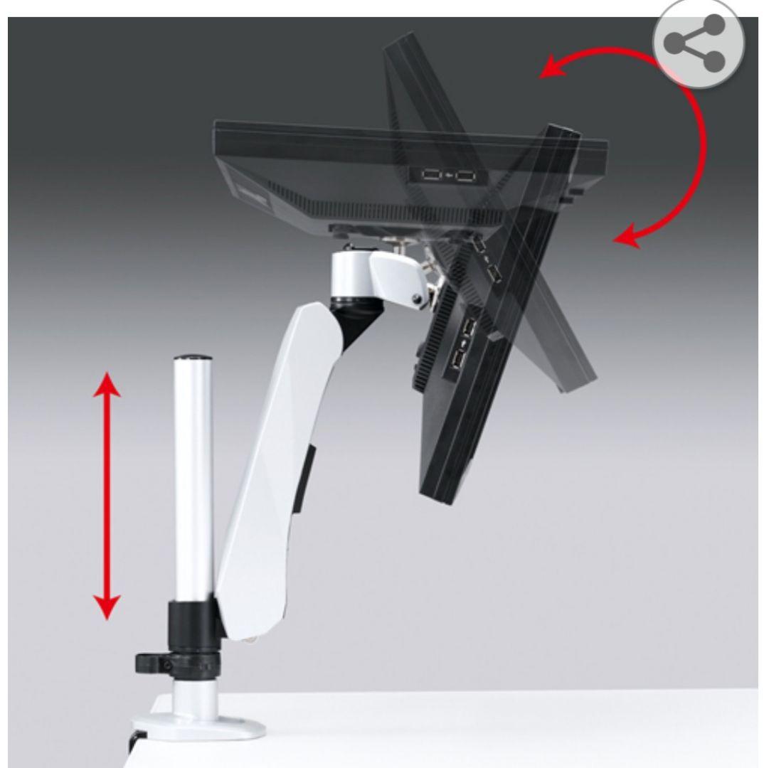 ♦️⑦SANWA SUPPLY 水平垂直モニターアーム2面 CR-LA1007