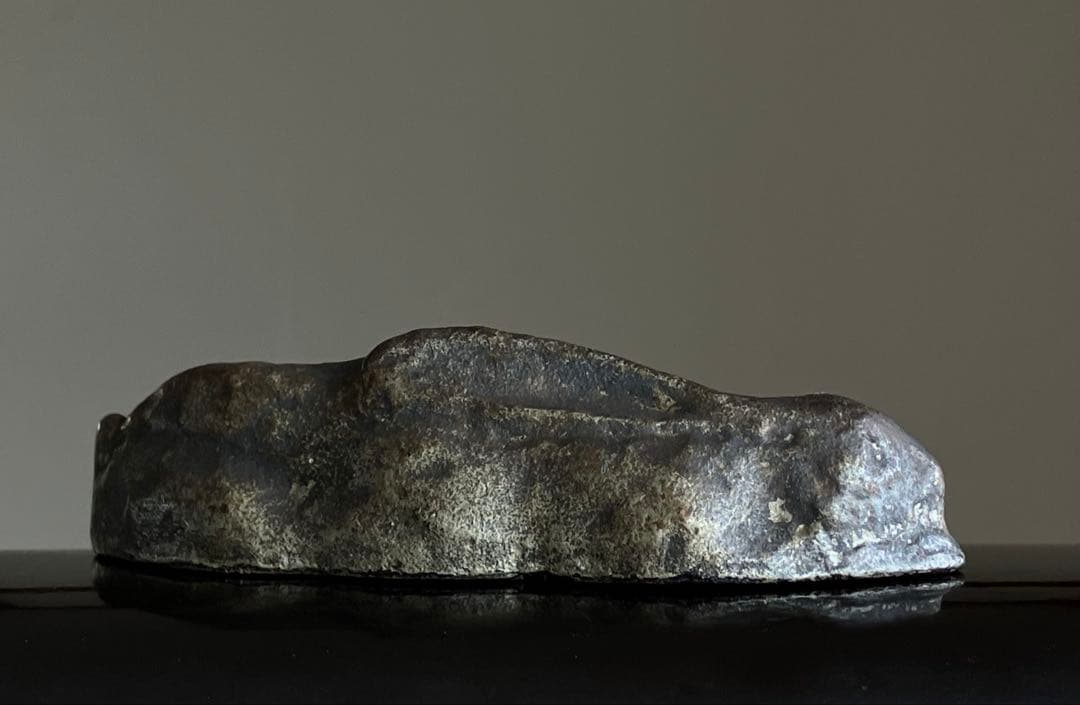 【古鉄 子宝祈願 うさぎ親子 オブジェ 約12㎝ 昭和初期頃】子孫繁栄縁起物置物