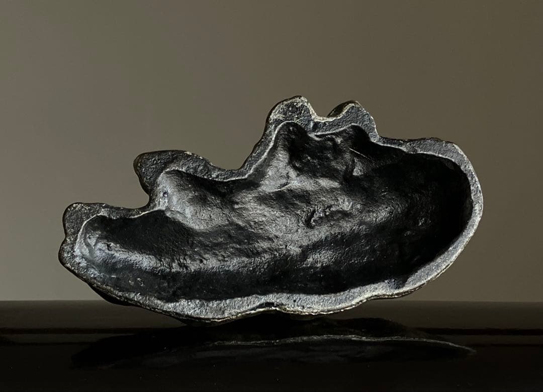 【古鉄 子宝祈願 うさぎ親子 オブジェ 約12㎝ 昭和初期頃】子孫繁栄縁起物置物