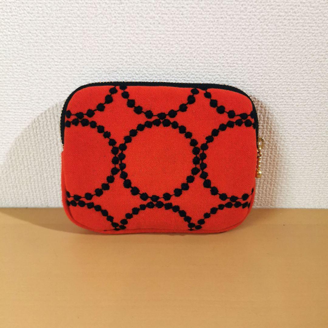 おまとめ品　ミナペルホネン　fun タンバリンdop赤　ハンドメイドポーチ