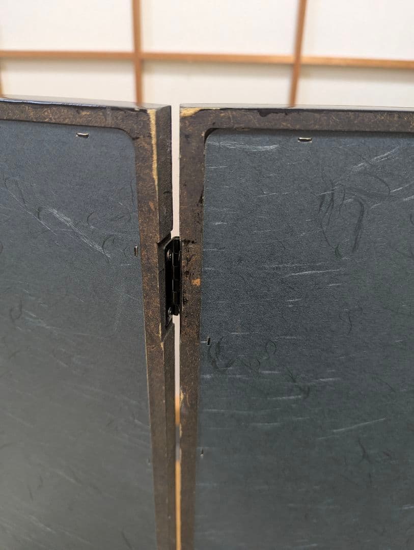 伝統工芸金沢箔　三曲一隻金屏風　大きめ15号〜18号