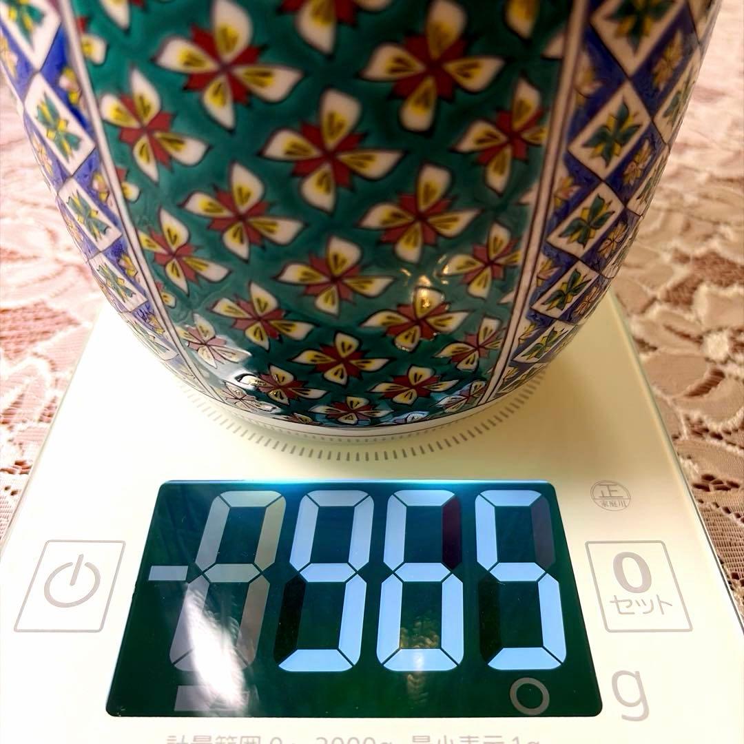 ー九谷青郊ー 【極美品】 希少！九谷焼 青郊窯 九谷五彩 特大花入