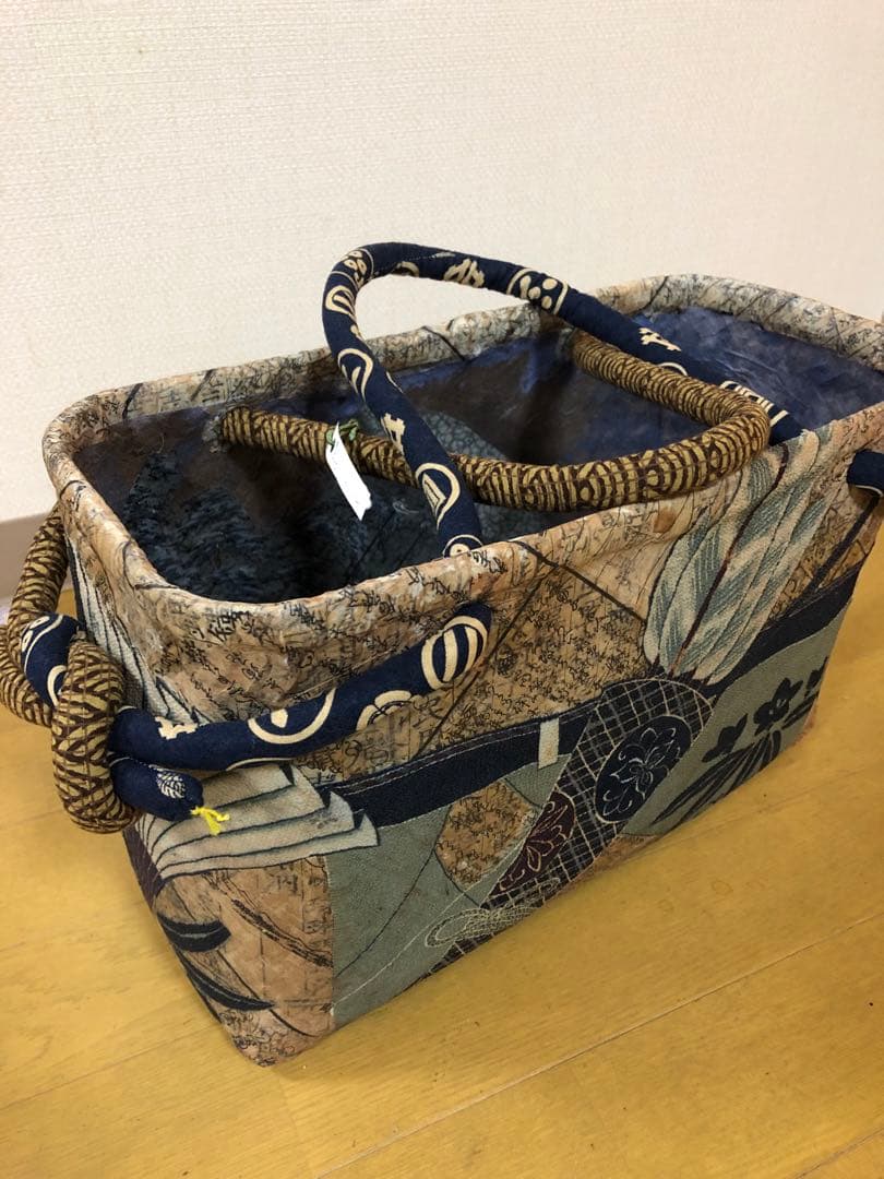 一閑張り いっかんばり カゴバッグ　未使用　 送料込み土日は更に値下げ中
