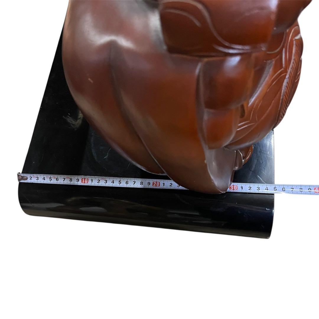 木製 恵比寿 大黒天 七福神 商売繁盛 縁起物 台座付き 黒漆 螺鈿入り