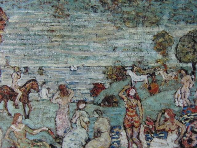 モーリス・B・プレンダーガスト、「海辺のピクニック」、希少画集画