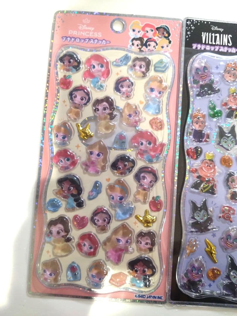正規品　プチドロップステッカー　ディズニー　プリンセス　アリス　ヴィランズ