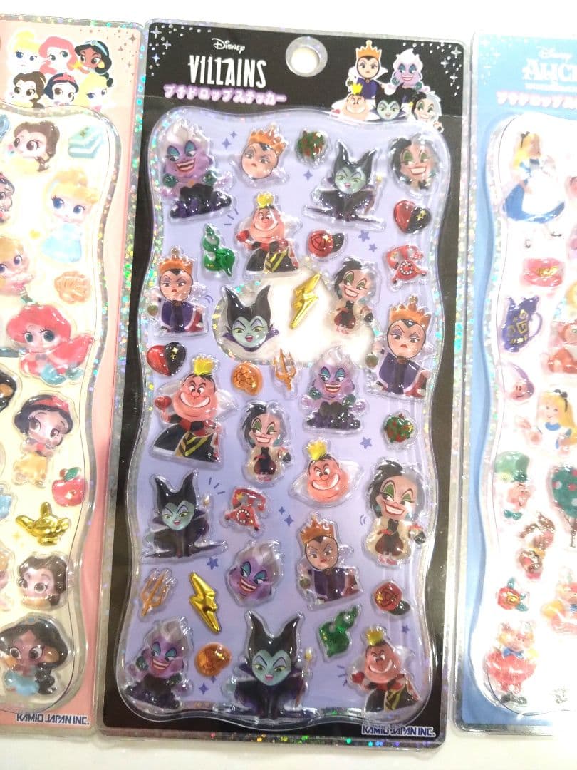 正規品　プチドロップステッカー　ディズニー　プリンセス　アリス　ヴィランズ