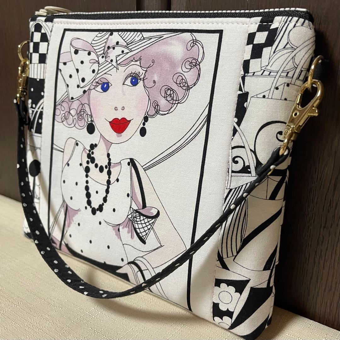 ♡Gone〜で20㎝ファスナーポーチ①♡ハンドメイド　ロラライハリス