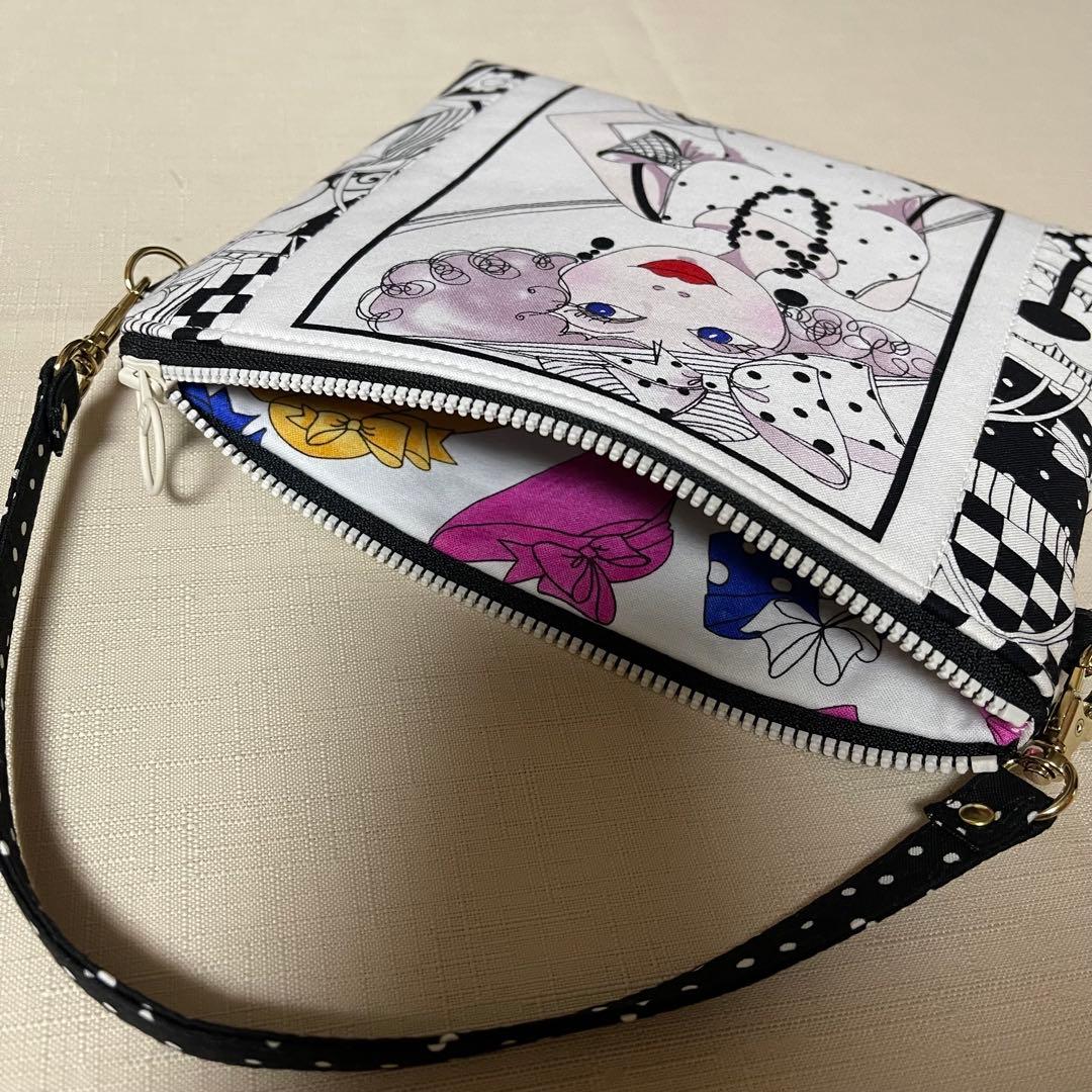 ♡Gone〜で20㎝ファスナーポーチ①♡ハンドメイド　ロラライハリス
