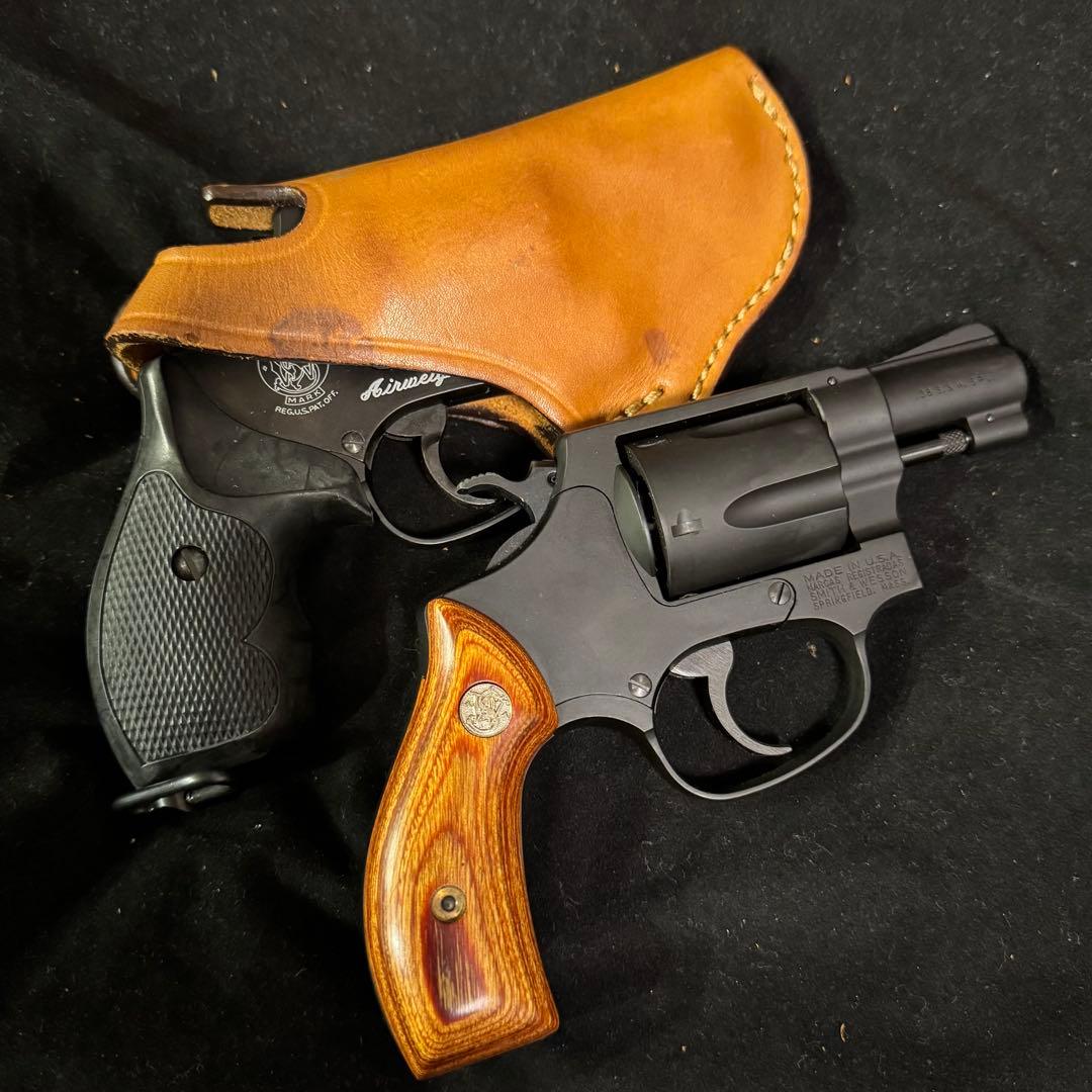 整備済 革製 M36などスナブノーズ リボルバー用 ヒップ ホルスター 右利き用