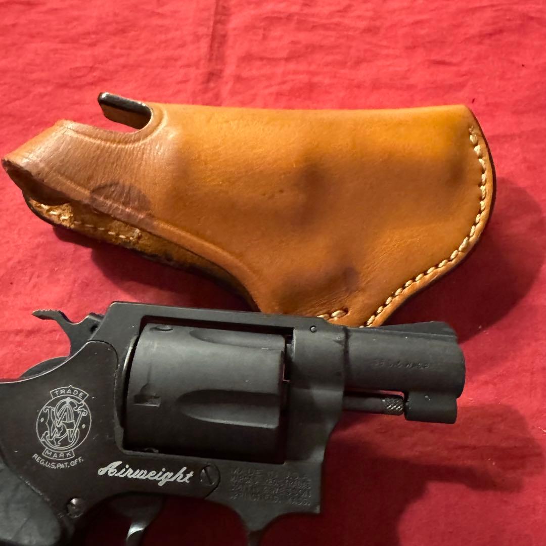 整備済 革製 M36などスナブノーズ リボルバー用 ヒップ ホルスター 右利き用