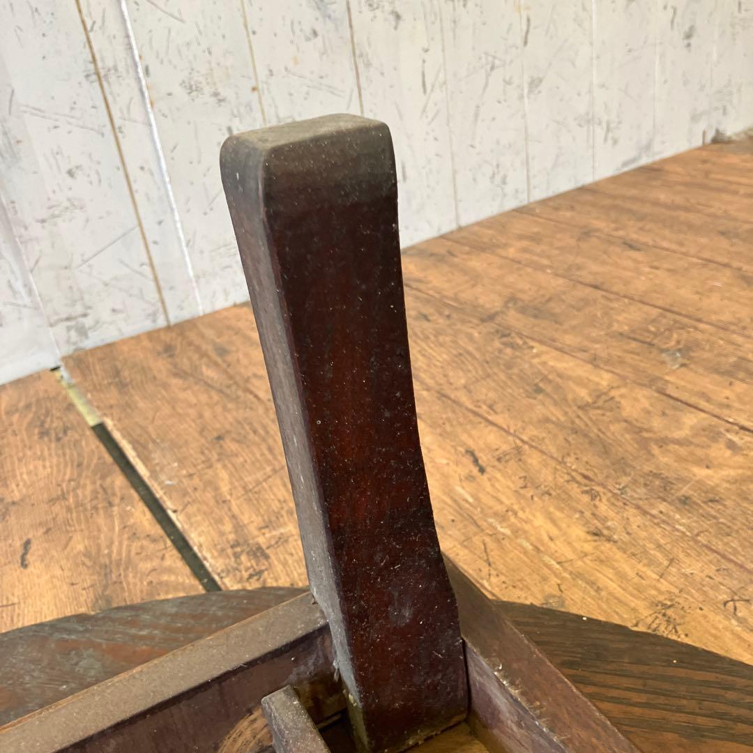 昭和レトロ 当時物 古道具 木製 テーブル 座卓 ちゃぶ台 円形 円型 丸型