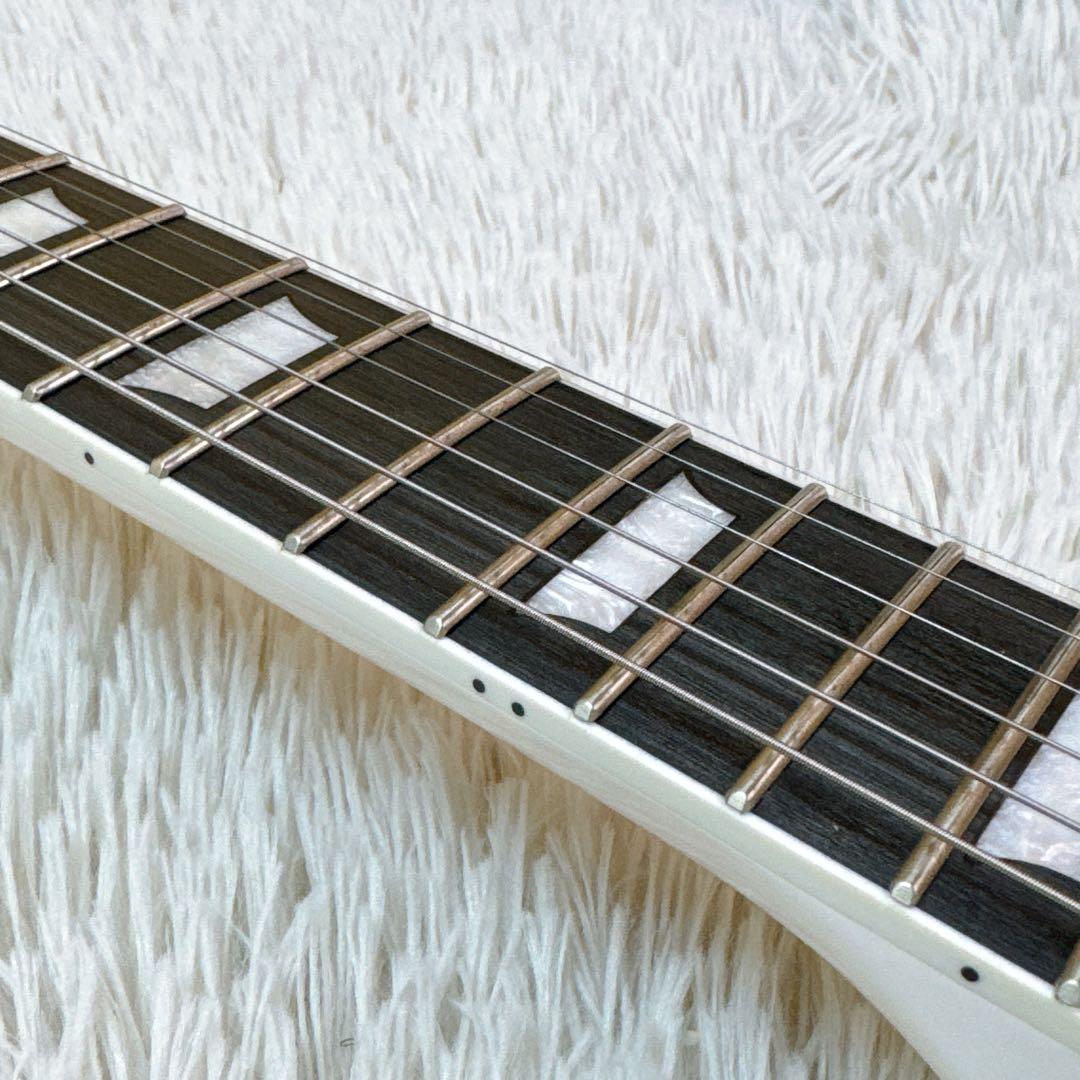 レスポールタイプ ホワイト フラットトップボディ 初心者向け エレキギター