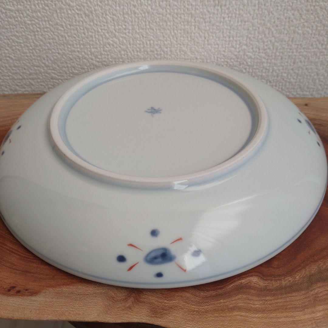 ②福珠窯　天啓花蝶シリーズ　大皿　絵皿　21cm