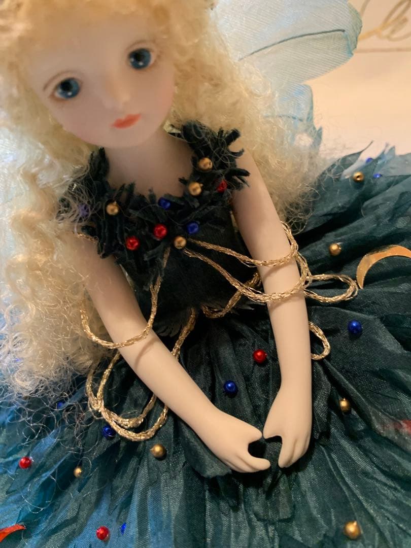 若月まり子　ビスクドール　美品クリスマスの女の子可愛いです！この季節にピッタリ！