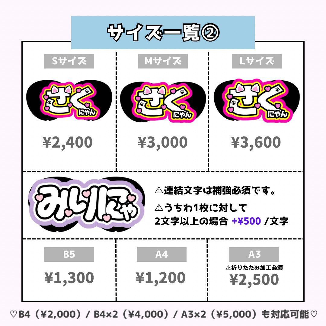 m❤︎ページ♡うちわ文字 ネームボード 連結文字 オーダー