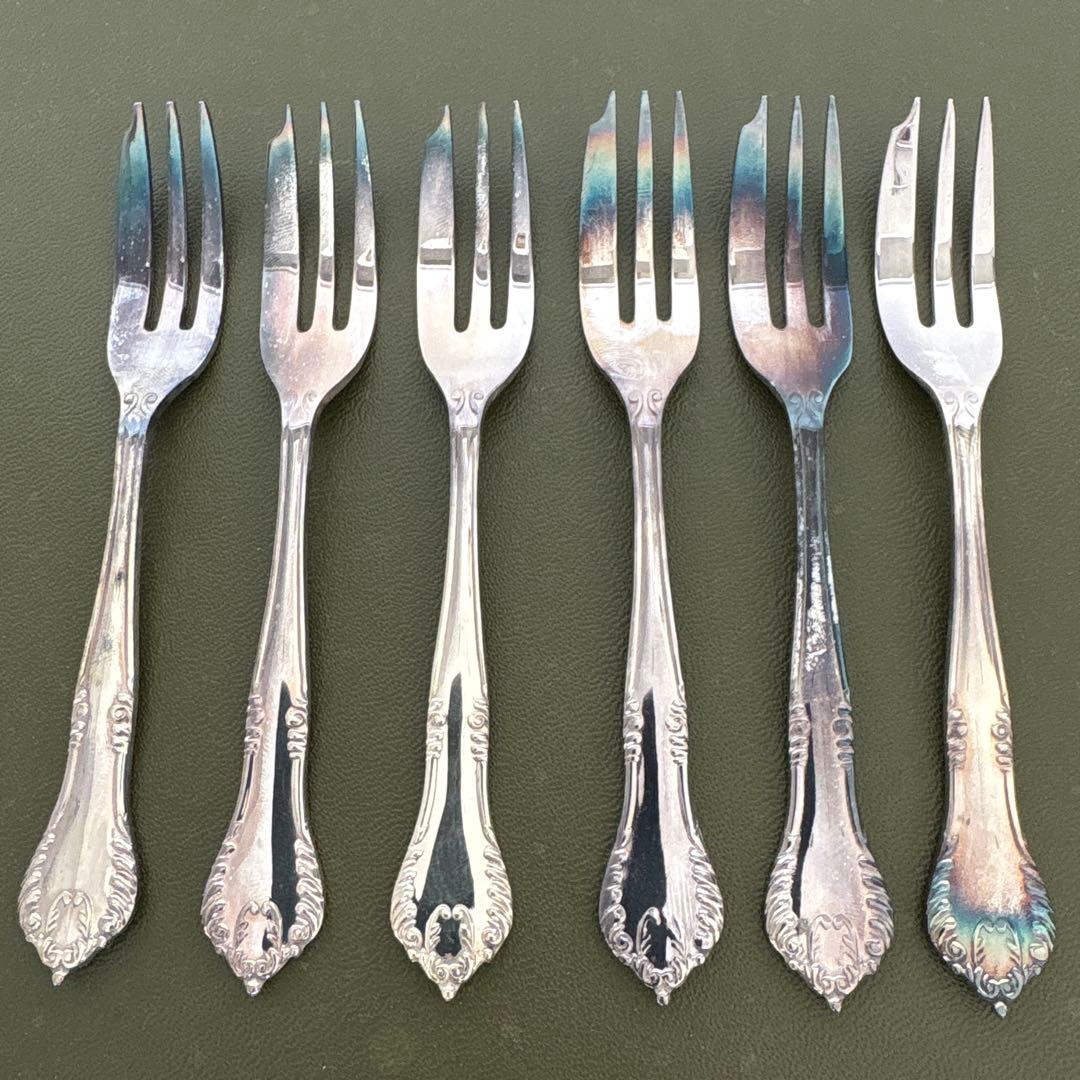 マッピン&ウェッブ　ケーキサーバー&フォーク6本　銀仕上げ　マッピンプレート