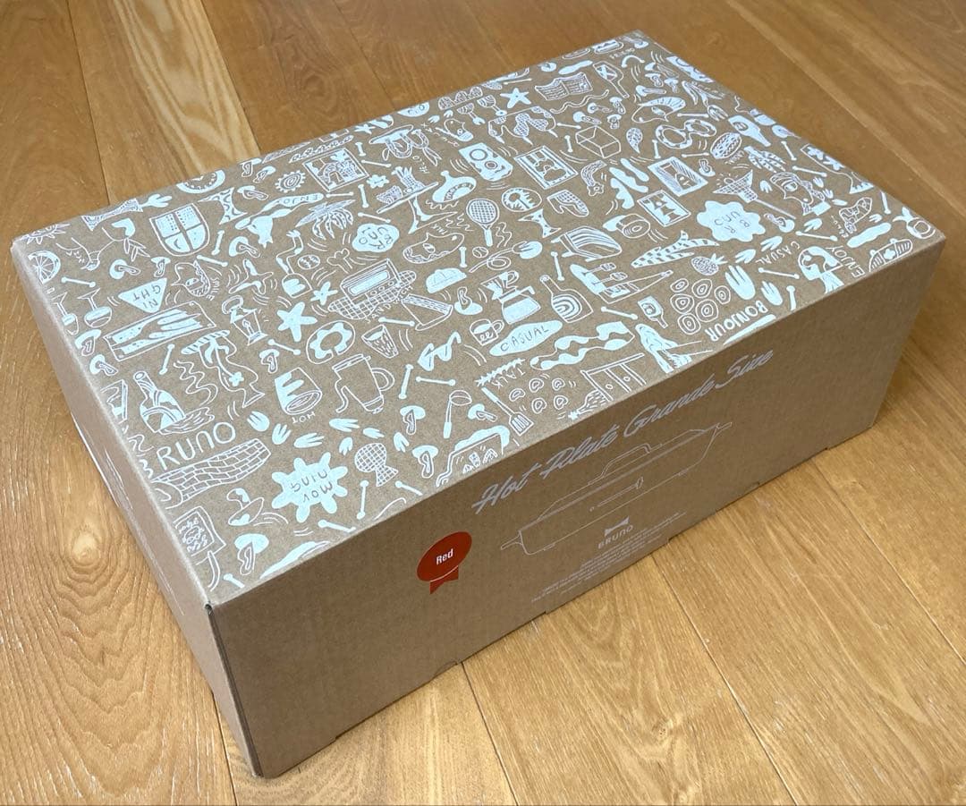 【新品未使用・送料込】Bruno ホットプレート グランデサイズ(レッド)