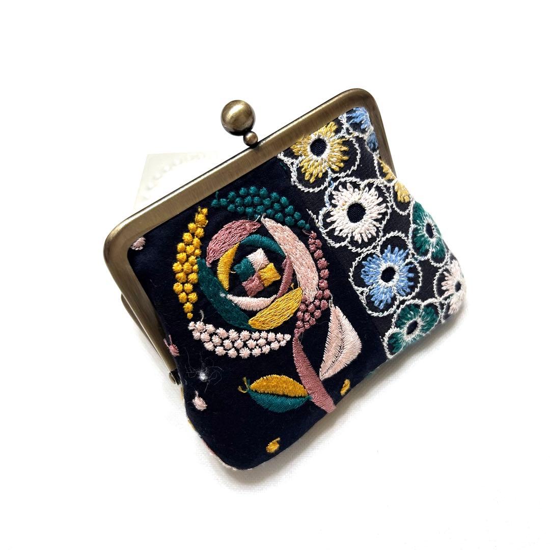 ミナペルホネン　ハンドメイド　がま口⭐️sandrose piha ⭐️財布　ポーチ