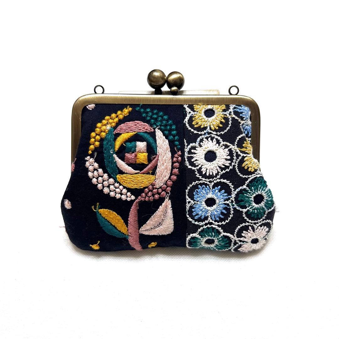 ミナペルホネン　ハンドメイド　がま口⭐️sandrose piha ⭐️財布　ポーチ