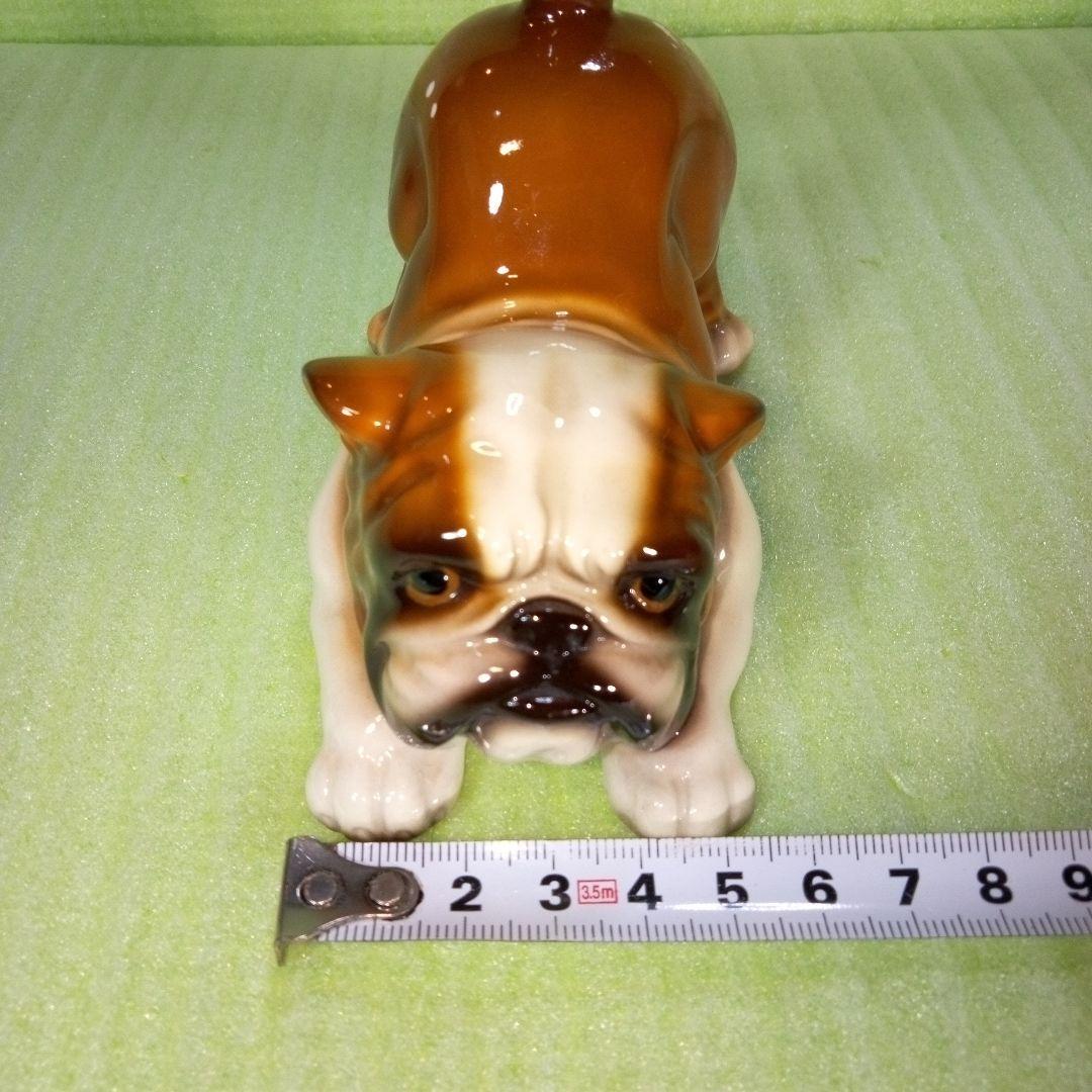 HK　D179B　陶器製と思われるブルドッグの置物　Bulldog　フィギュア