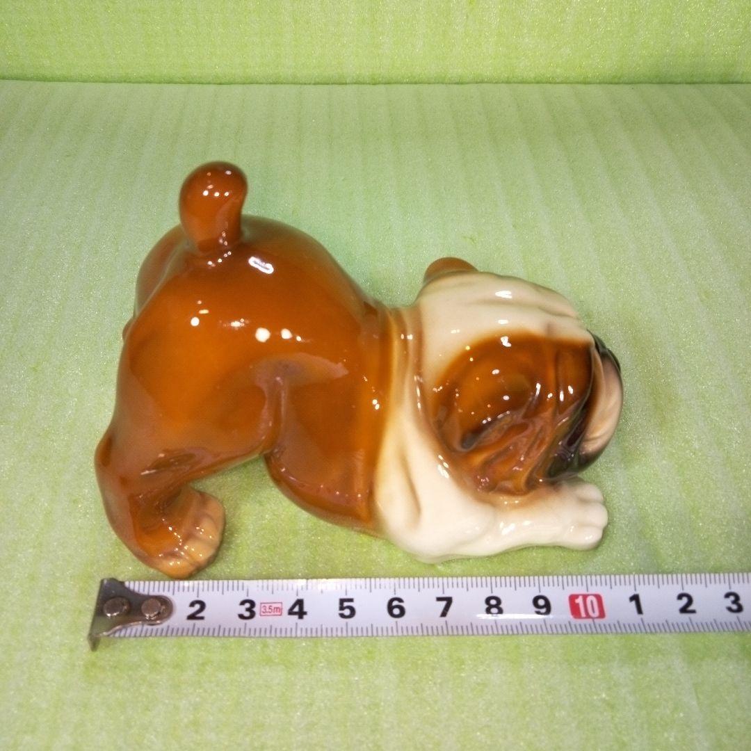 HK　D179B　陶器製と思われるブルドッグの置物　Bulldog　フィギュア