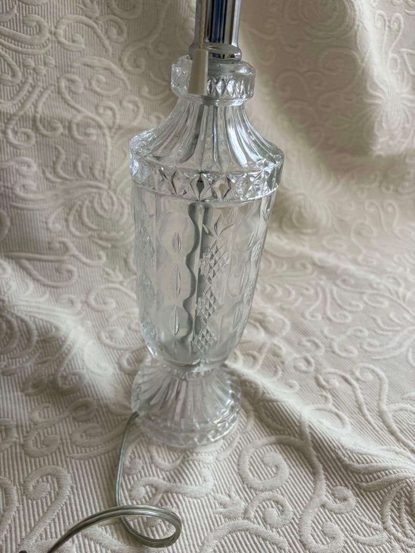 カットクリアガラス　アンティーク　テーブルランプ/スタンドランプ