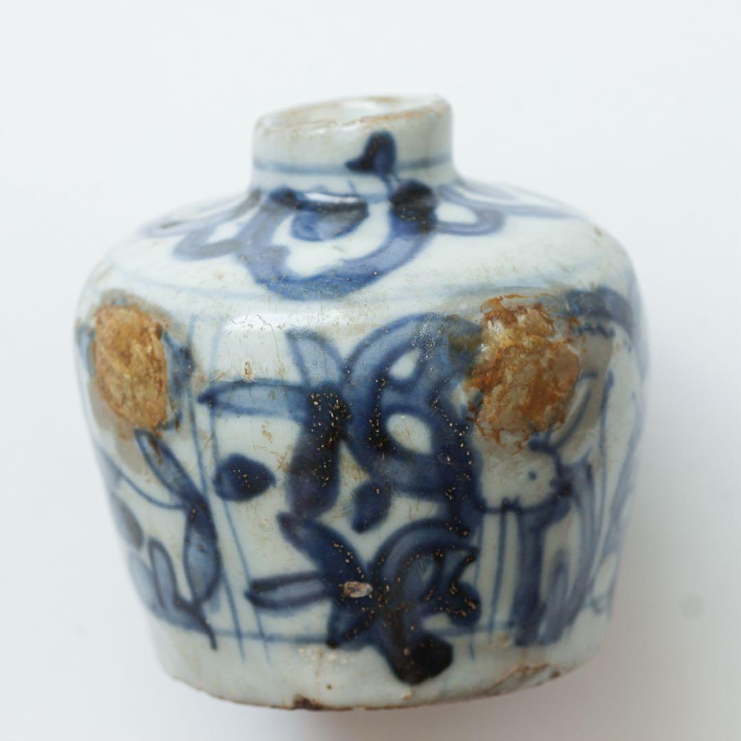 小壺　中国陶磁器　青花　青華