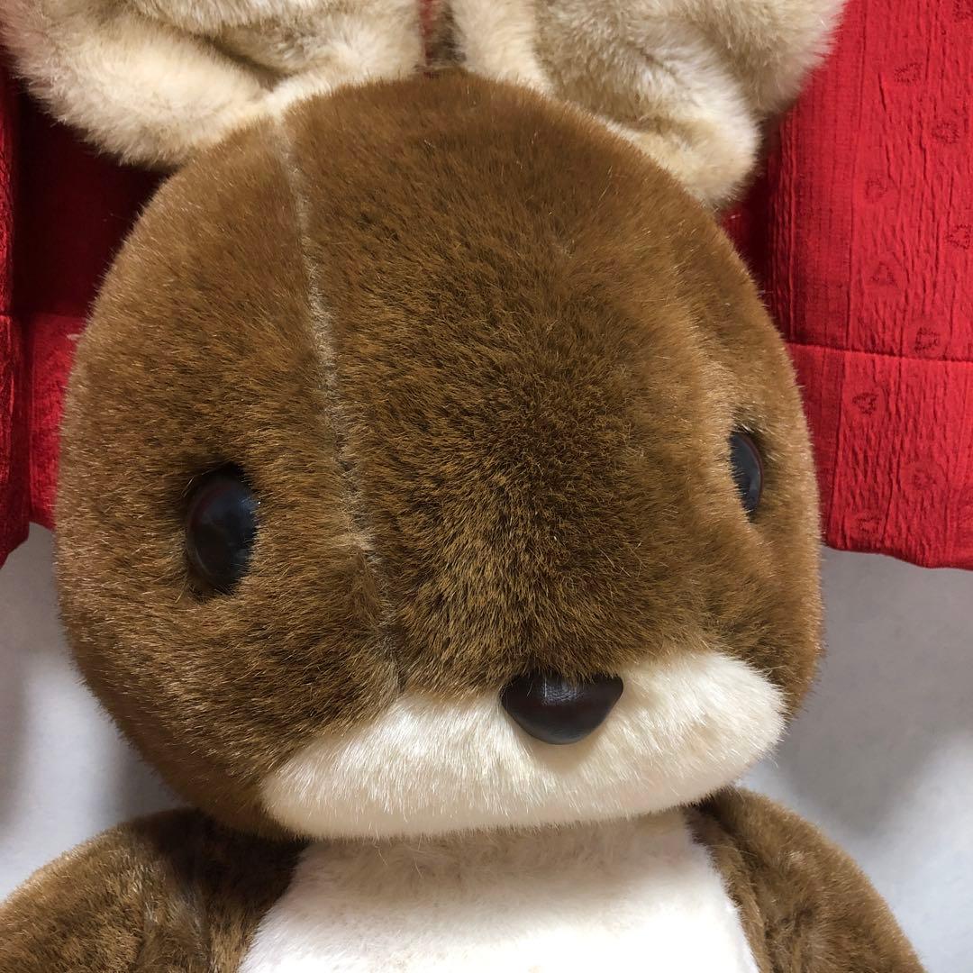 サンアロー　茶色のウサギぬいぐるみ特大　希少